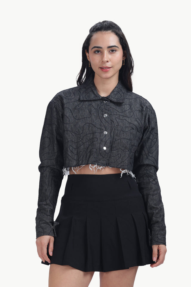 CROPPED THREAD THEORY JACKET