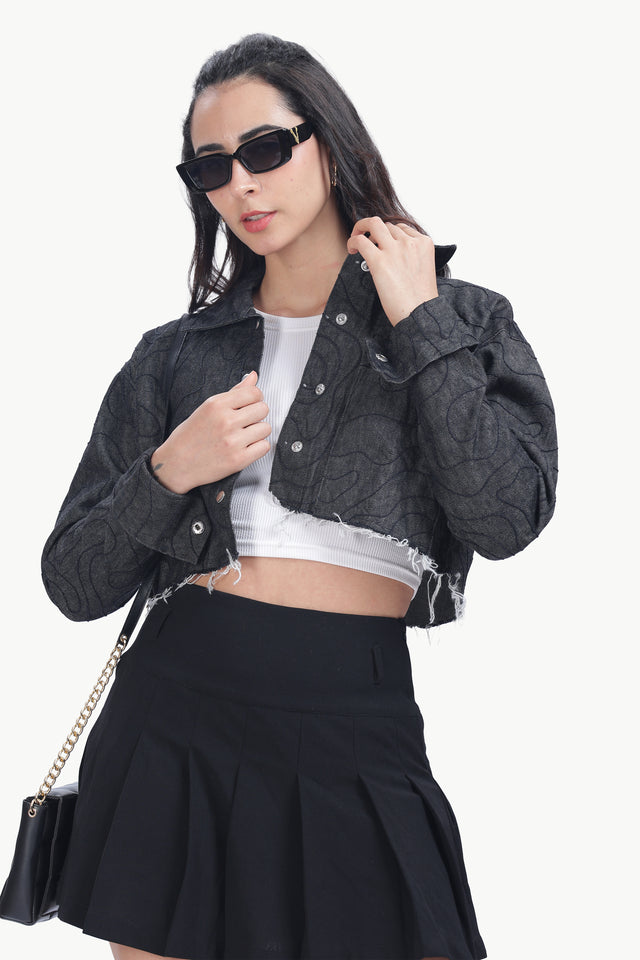 CROPPED THREAD THEORY JACKET