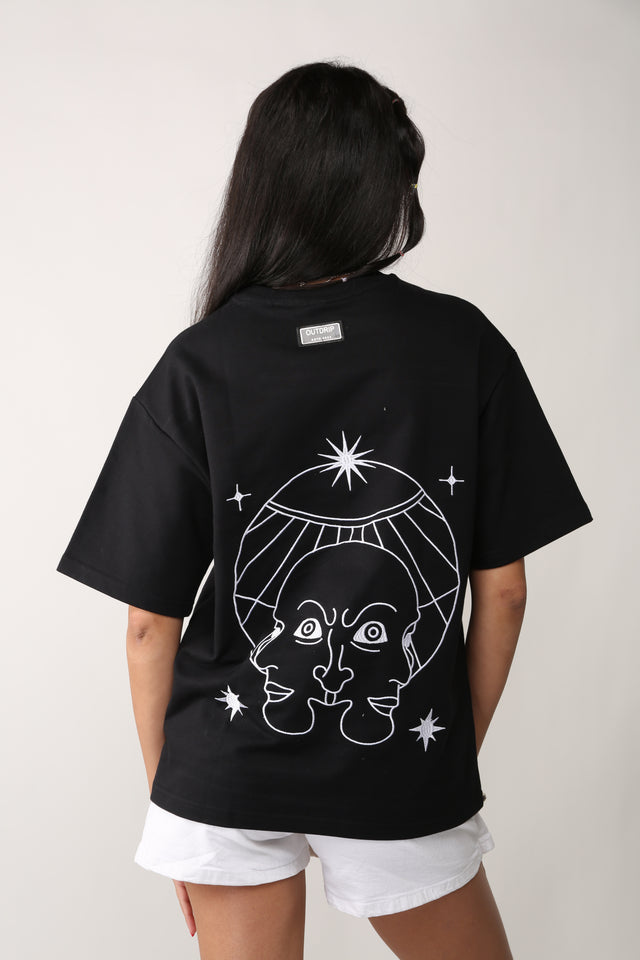 Cosmic Watcher Tee product photo – Outdrip premium embroidered streetwear tee