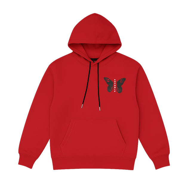front mockup of unisex butterfly art hoodie from outdrip