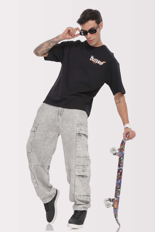 male model wearing unisex dare2drip tee from outdrip 
