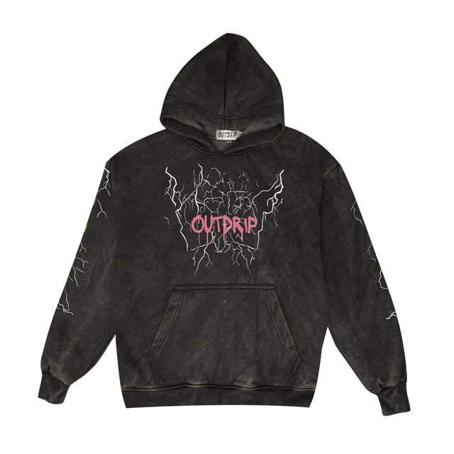 front mock-up of unisex od thunder hoodie 
