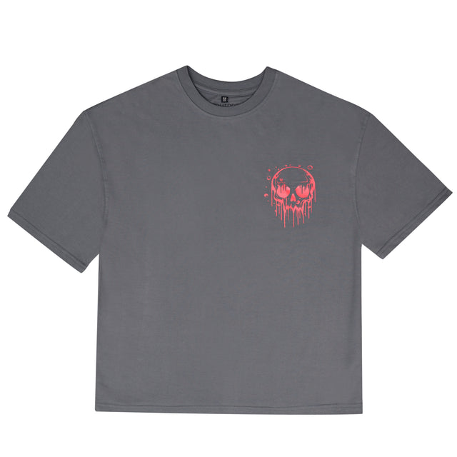 front mockup of unisex skulls in the grave tee from outdrip